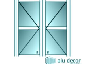 Aluminium Double Hinged Door – Midrail