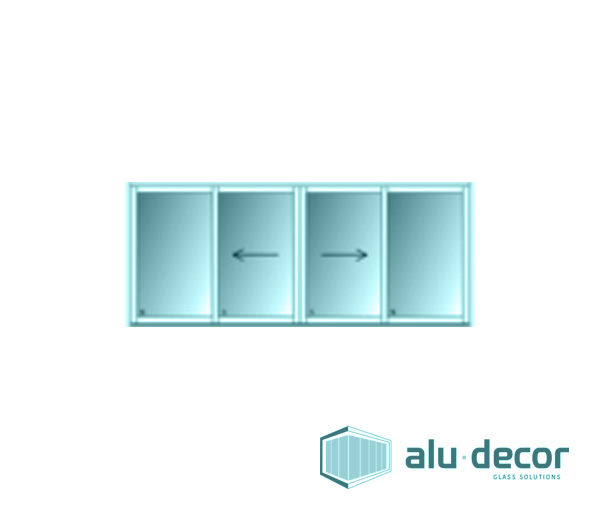 Aluminium Heavy Duty Sliding Door 4 Panel