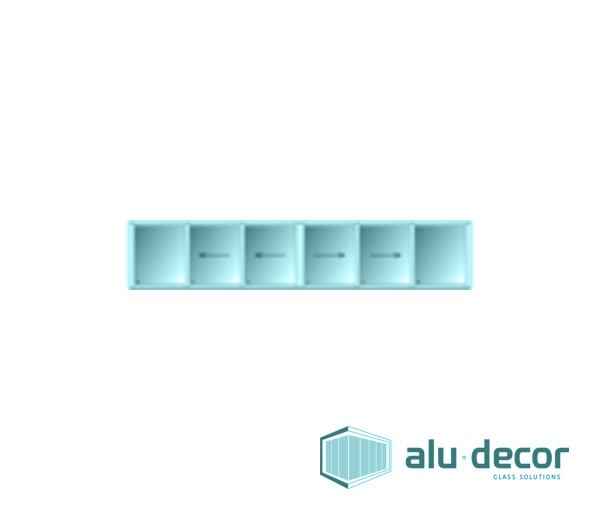 Aluminium Heavy Duty Sliding Door 6 Panel