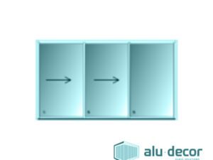 Aluminium Patio Sliding Door 700 Series 3 Panel