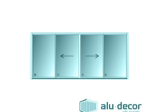 Aluminium Patio Sliding Door 700 Series 4 Panel