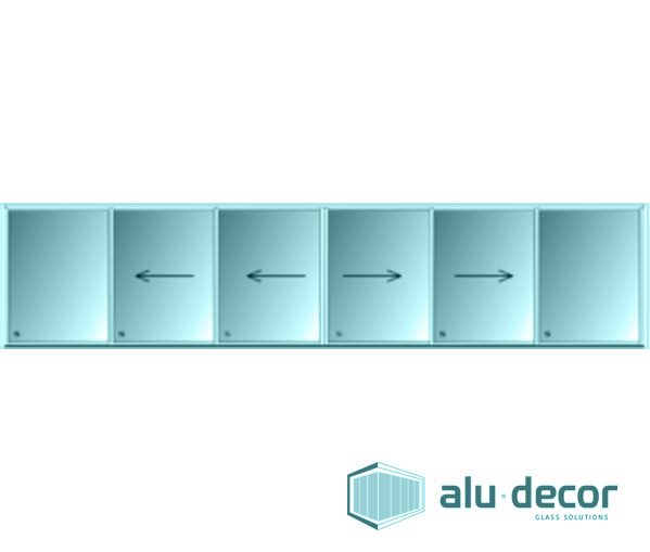 Aluminium Patio Sliding Door 700 Series 6 Panel