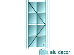 Aluminium Single Hinged Door Cottage Pane