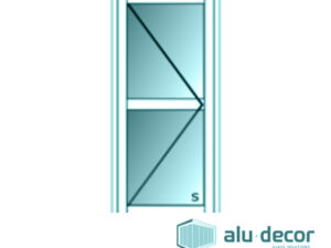 Aluminium Single Hinged Door – Midrail