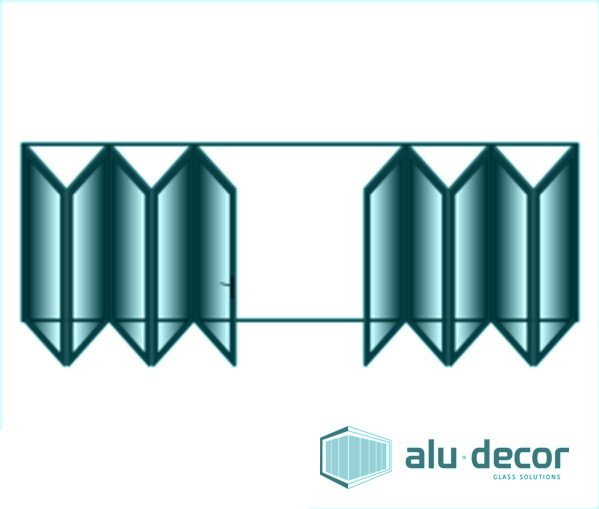 Aluminium Sliding Folding Door 10 Panel Vistafold