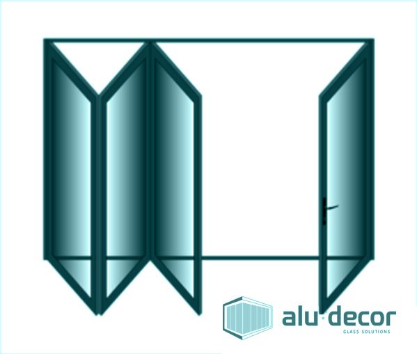 Aluminium Sliding Folding Door 4 Panel Vistafold