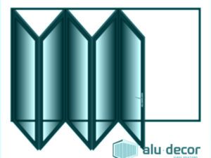 Aluminium Sliding Folding Door 5 Panel Vistafold