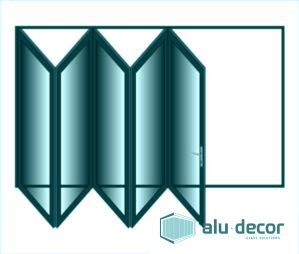 Aluminium Sliding Folding Door 5 Panel Vistafold