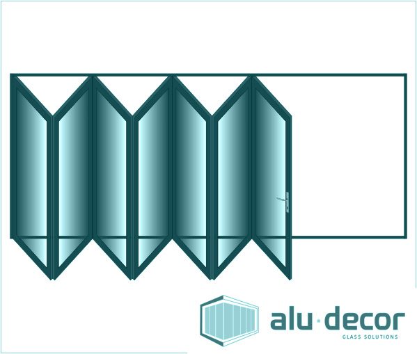 Aluminium Sliding Folding Door 7 Panel Vistafold